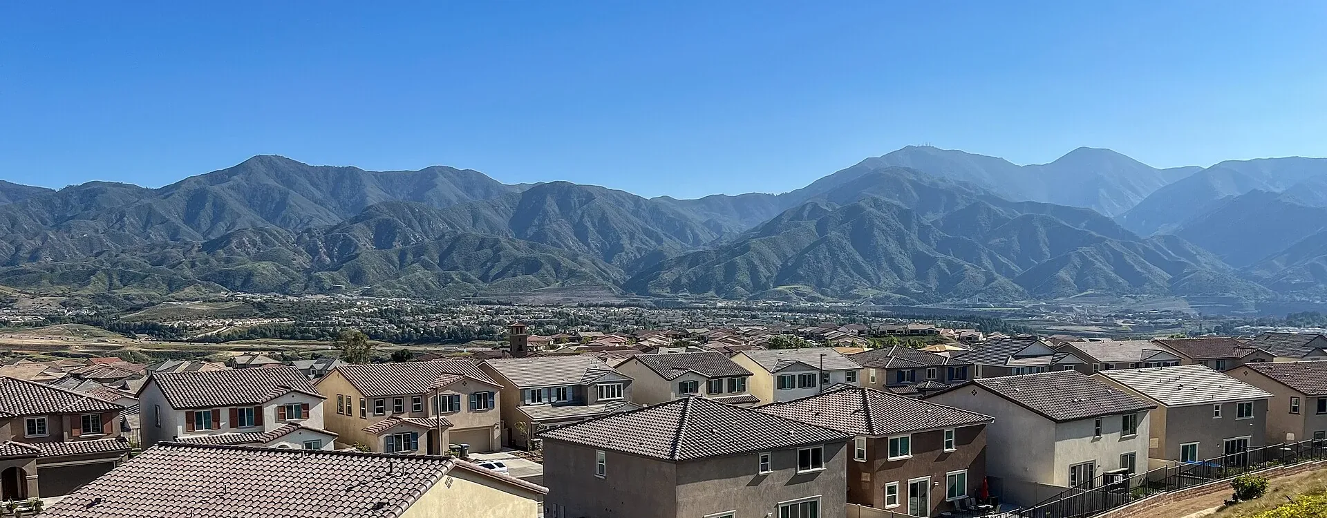 Temescal Valley and the Santa Ana Mountains in Corona